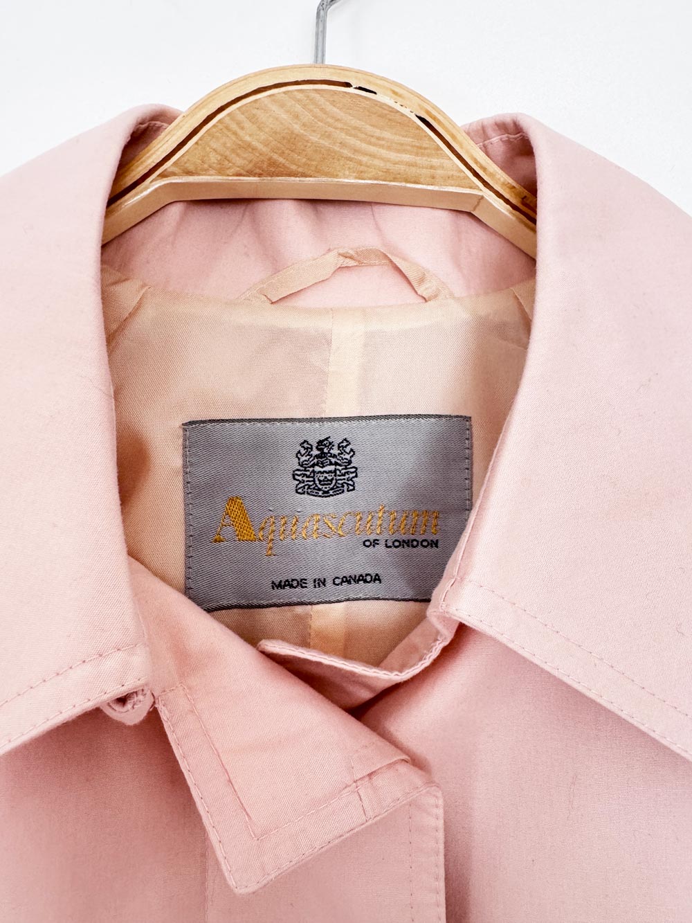 vintage 80s aquascutum cape back classic belted trench coat | aqua 5 | made in Canada