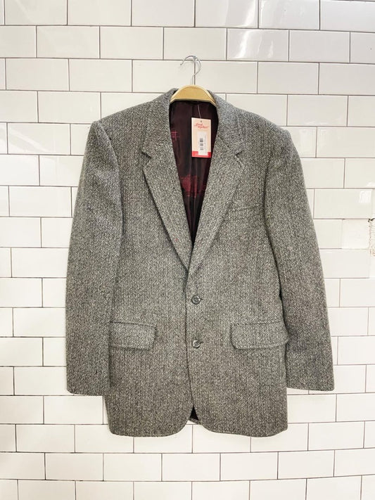vintage wool tweed menswear blazer - good market thrift store