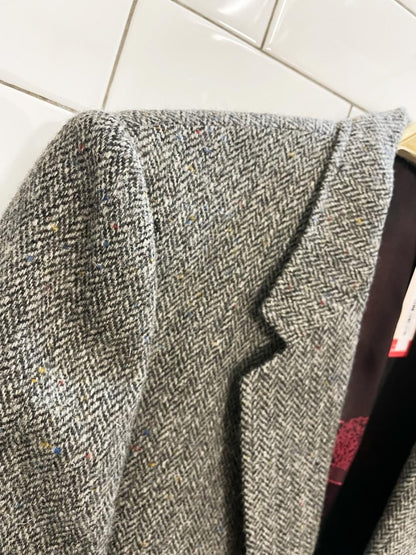 vintage wool tweed menswear blazer - good market thrift store