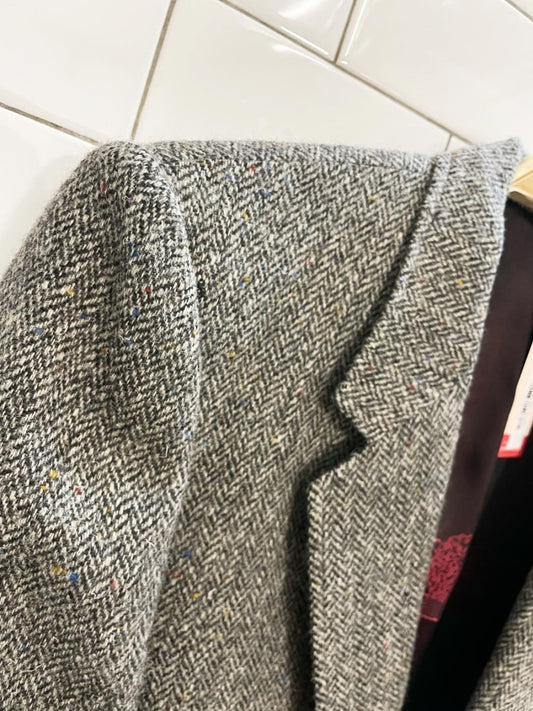 vintage wool tweed menswear blazer - good market thrift store