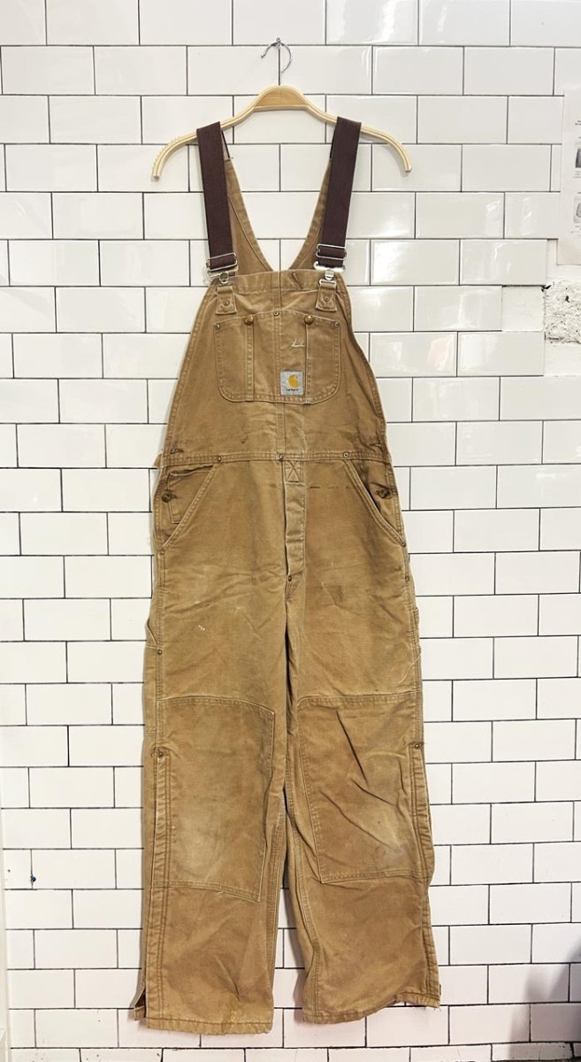 vintage 80s carhartt double knee union made overalls - good market thrift store