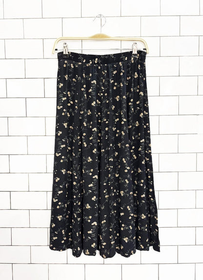 vintage 90s fritzi california floral midi skirt | made in usa - good market thrift store