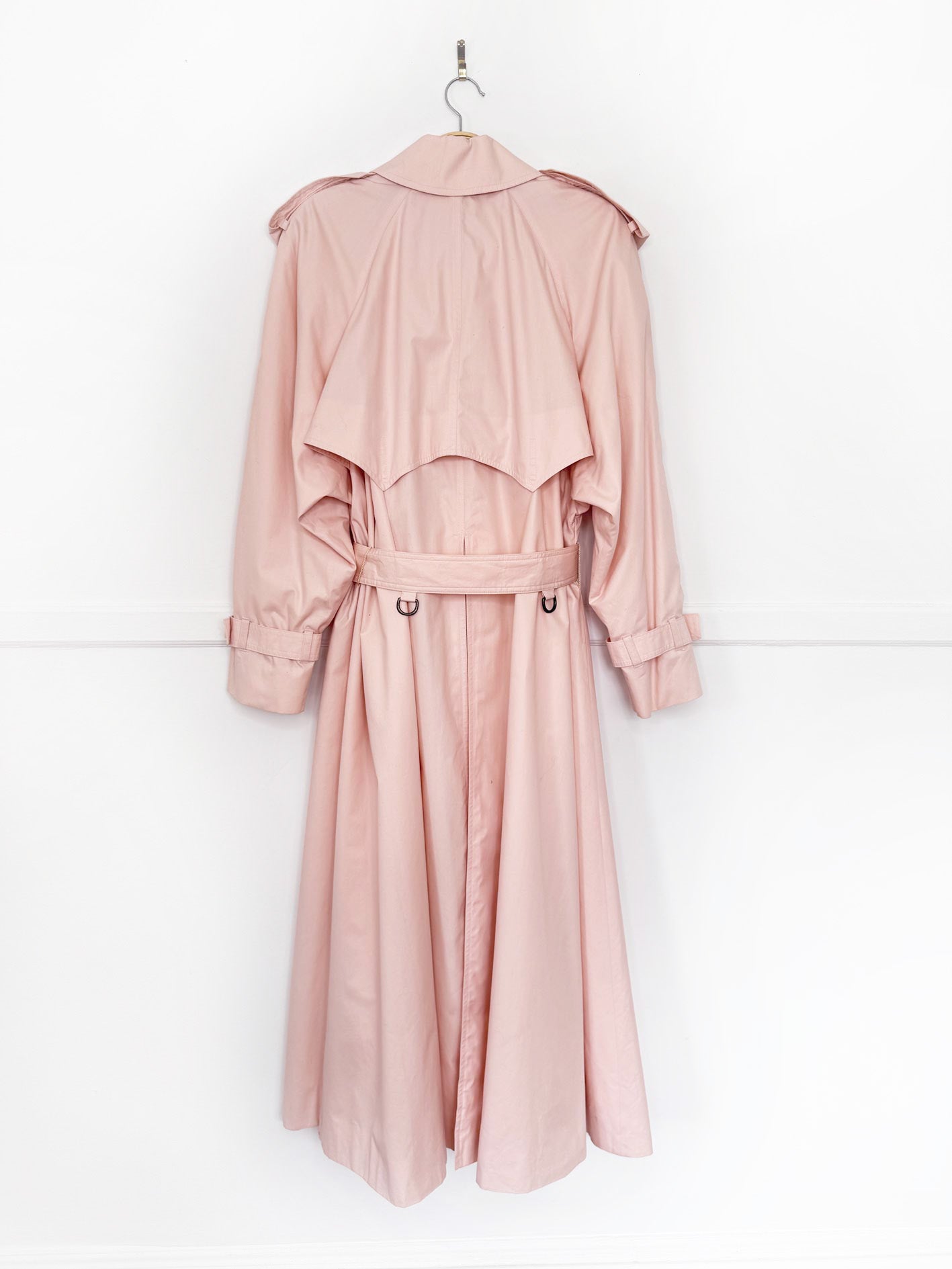 vintage 80s aquascutum cape back classic belted trench coat | aqua 5 | made in Canada
