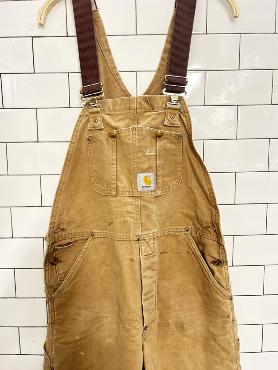 vintage 80s carhartt double knee union made overalls - good market thrift store