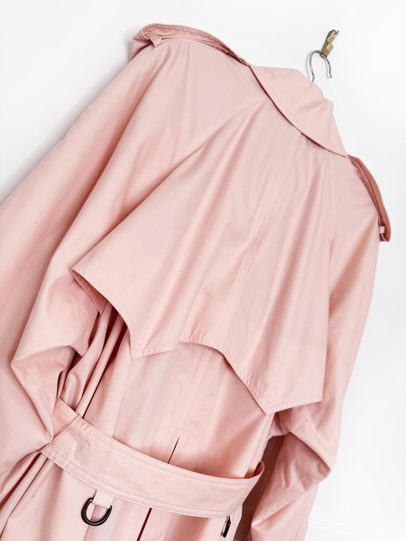 vintage 80s aquascutum cape back classic belted trench coat | aqua 5 | made in Canada