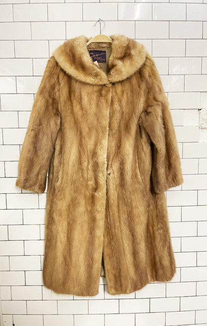 vintage st johns fur long mink coat - good market thrift store
