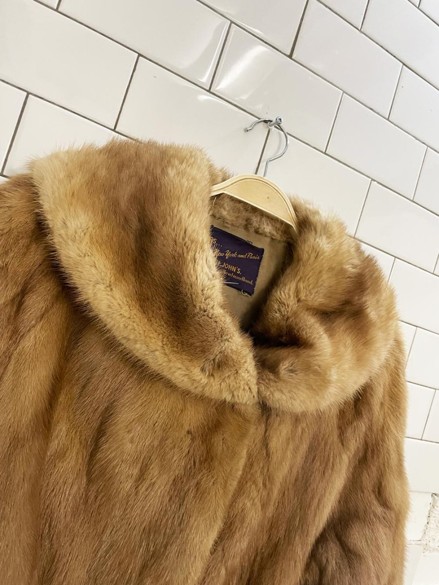 vintage st johns fur long mink coat - good market thrift store