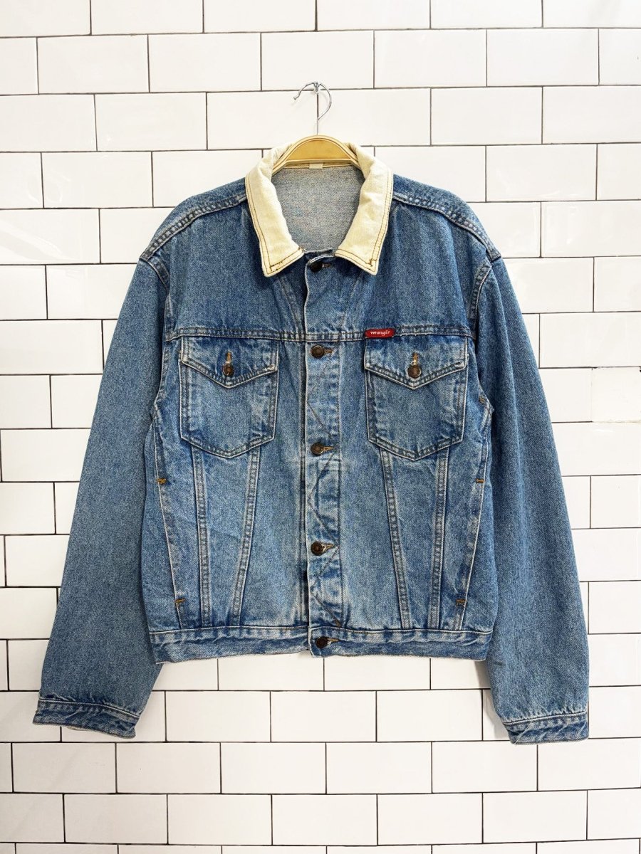 vintage 90s wrangler light wash denim jacket - good market thrift store