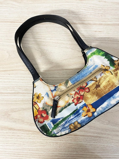 y2k tropical structured mini shoulder bag - good market thrift store