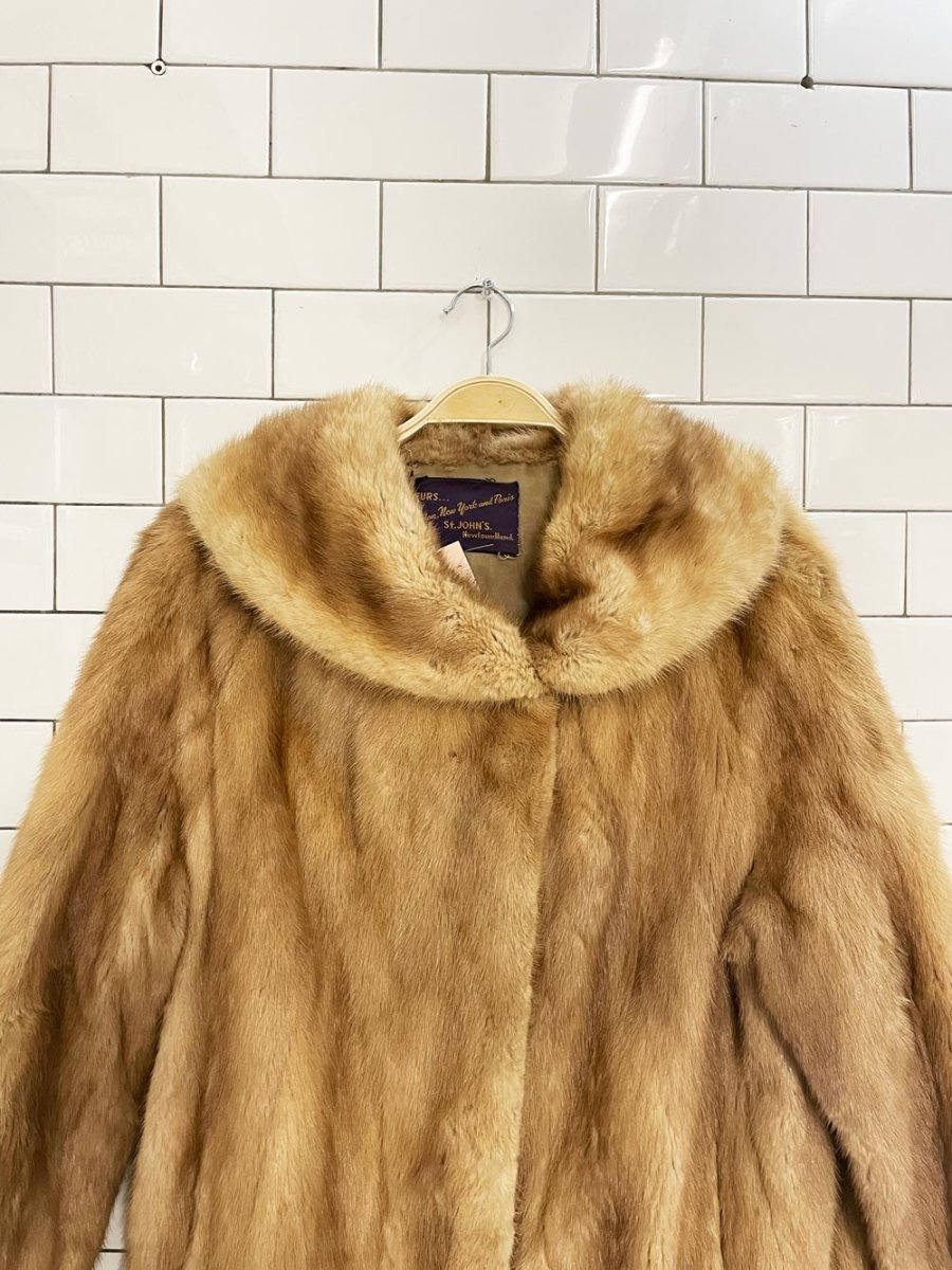 vintage st johns fur long mink coat - good market thrift store