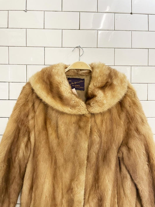 vintage st johns fur long mink coat - good market thrift store