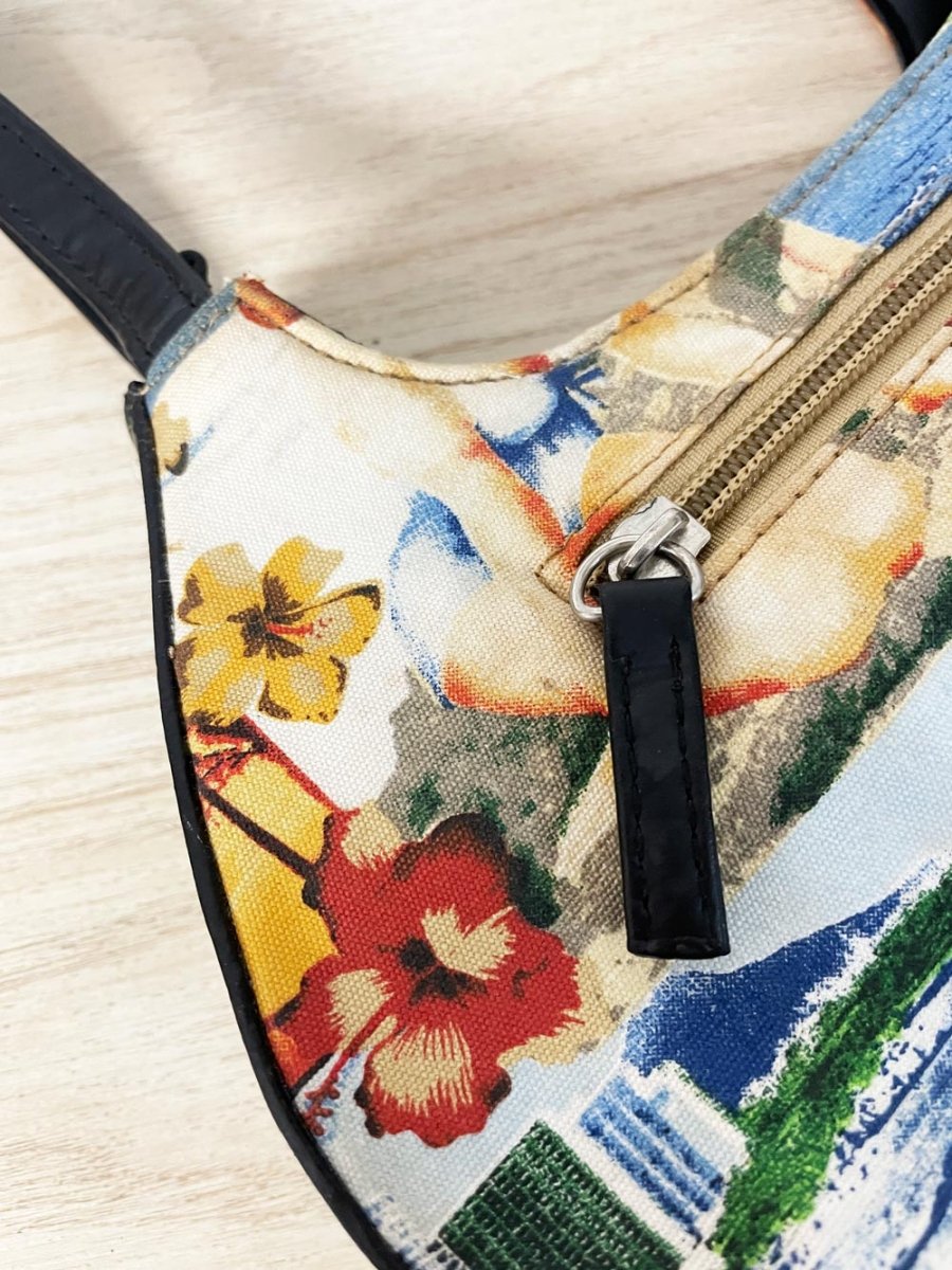 y2k tropical structured mini shoulder bag - good market thrift store