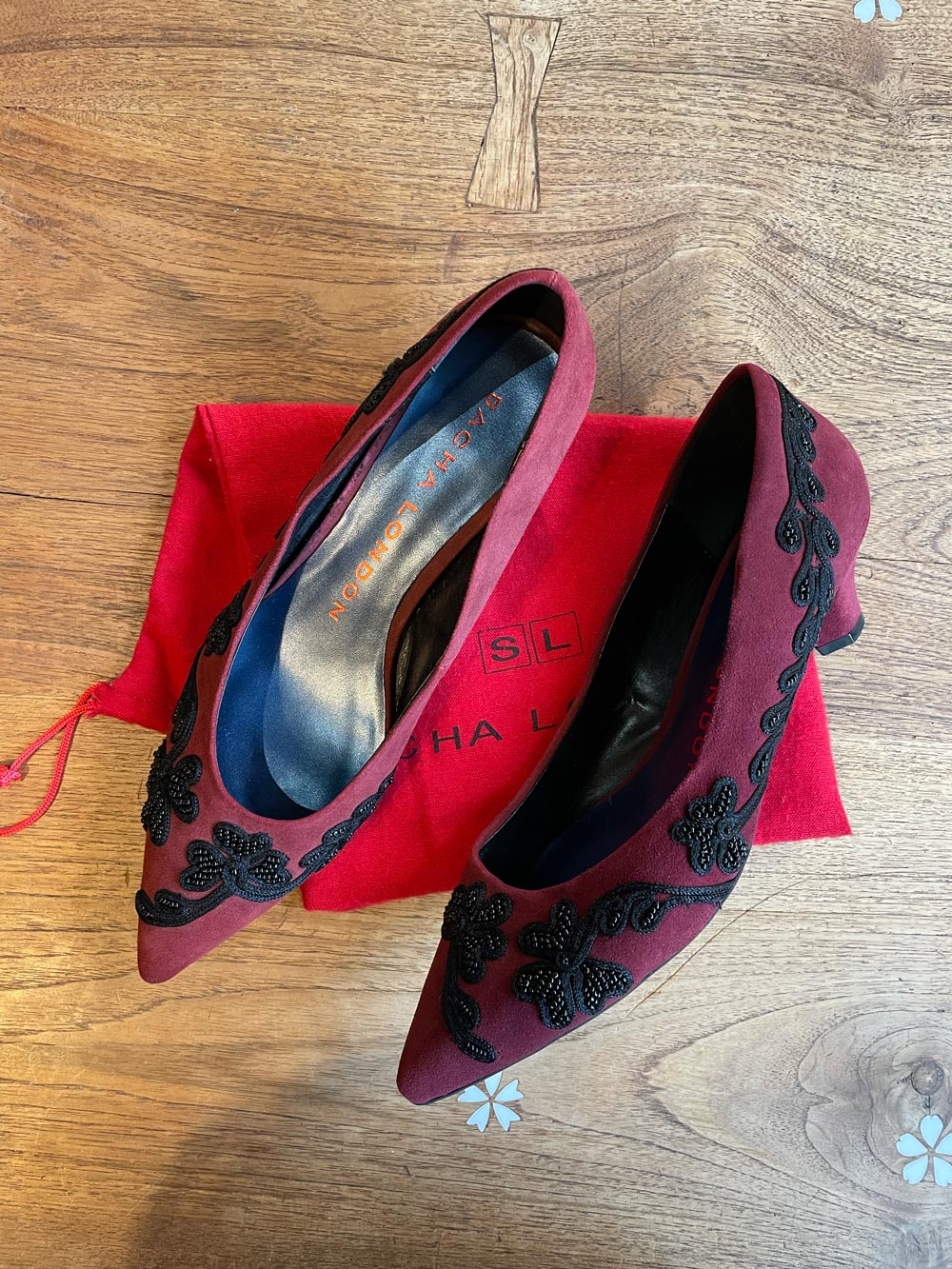 sacha london calma suede embellished day heel