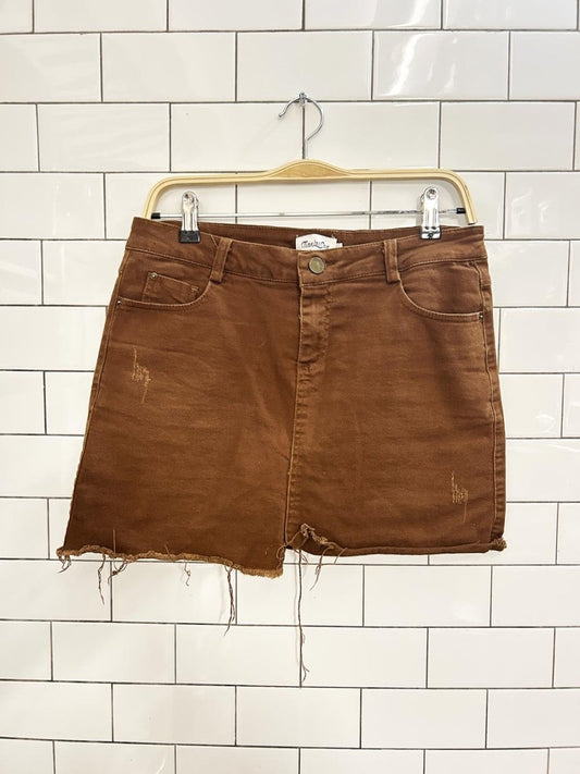 tian lai cun lined mini skirt - good market thrift store