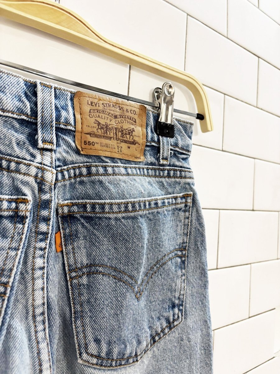 vintage 90s levis 550 orange tab relaxed fit loose jeans - good market thrift store