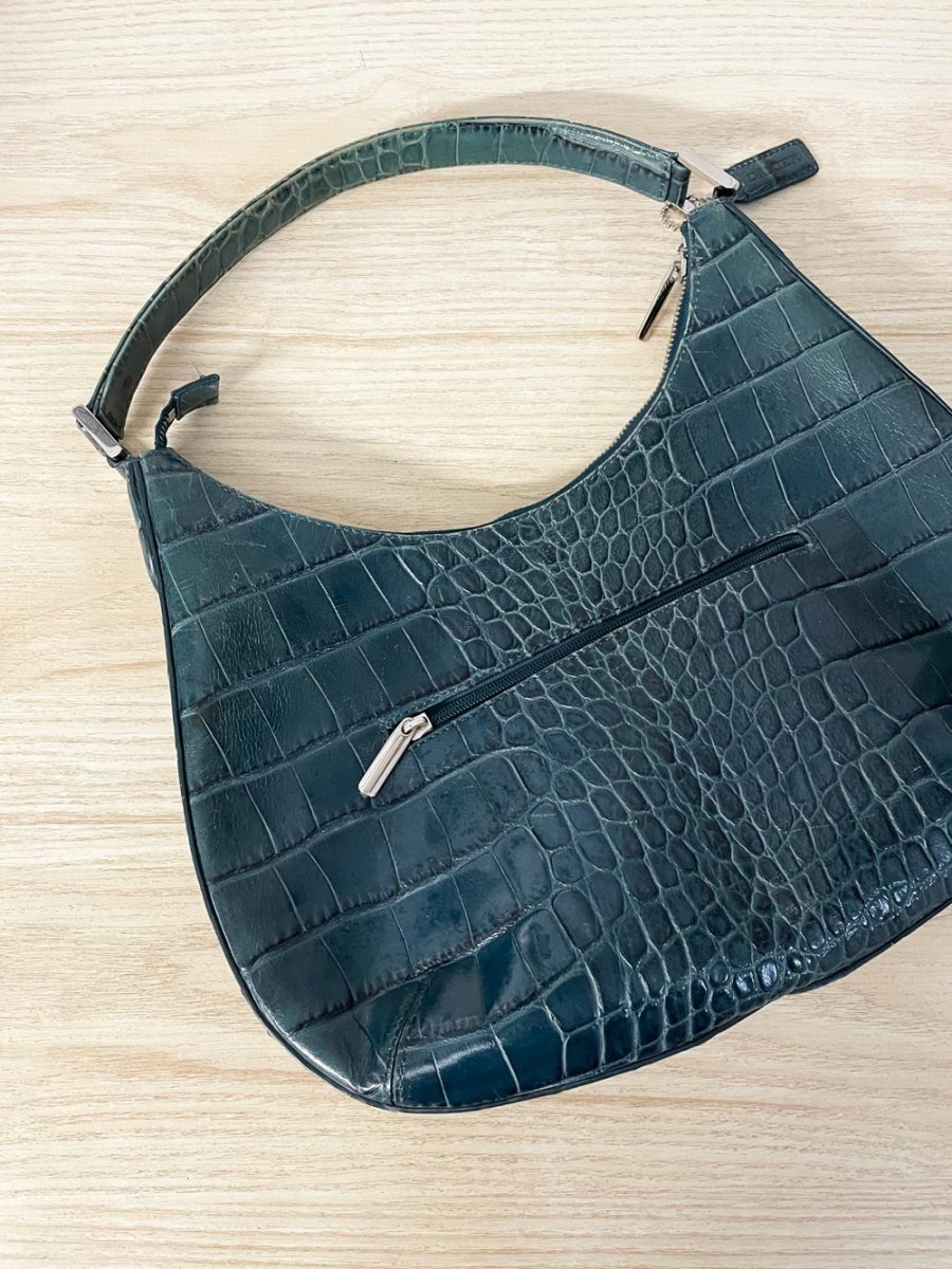 y2k danier snake embossed leather shoulder bag - good market thrift store