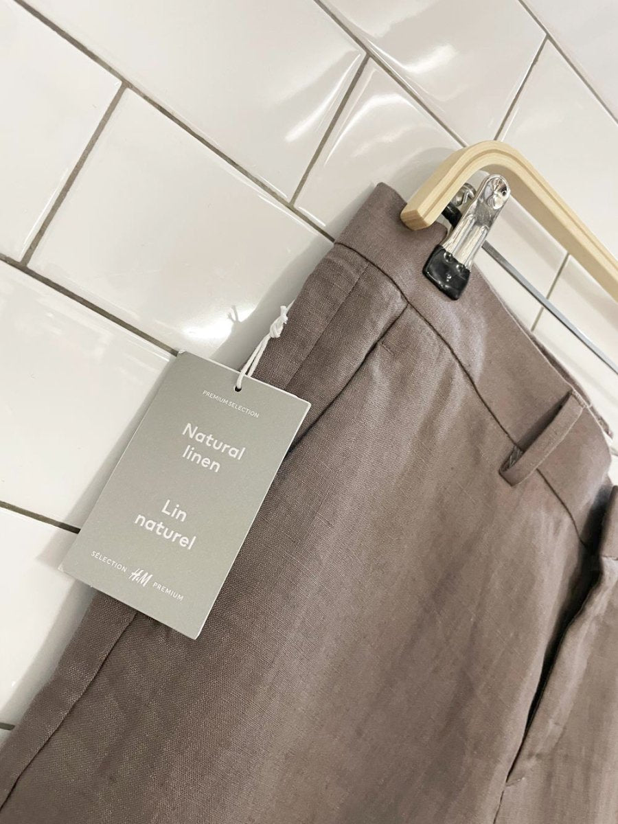 nwt h&m 100% linen slim fit pant - good market thrift store