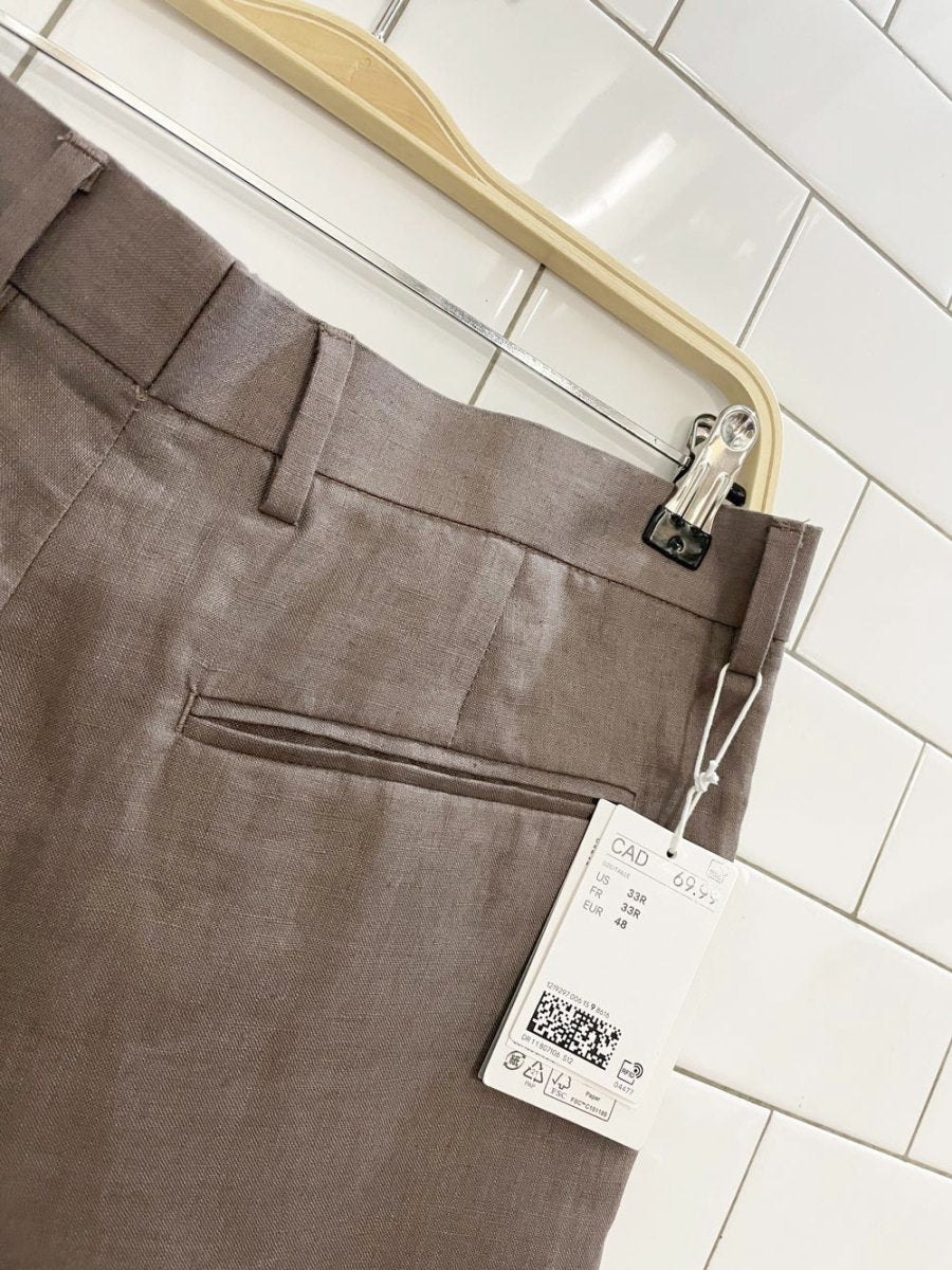 nwt h&m 100% linen slim fit pant - good market thrift store