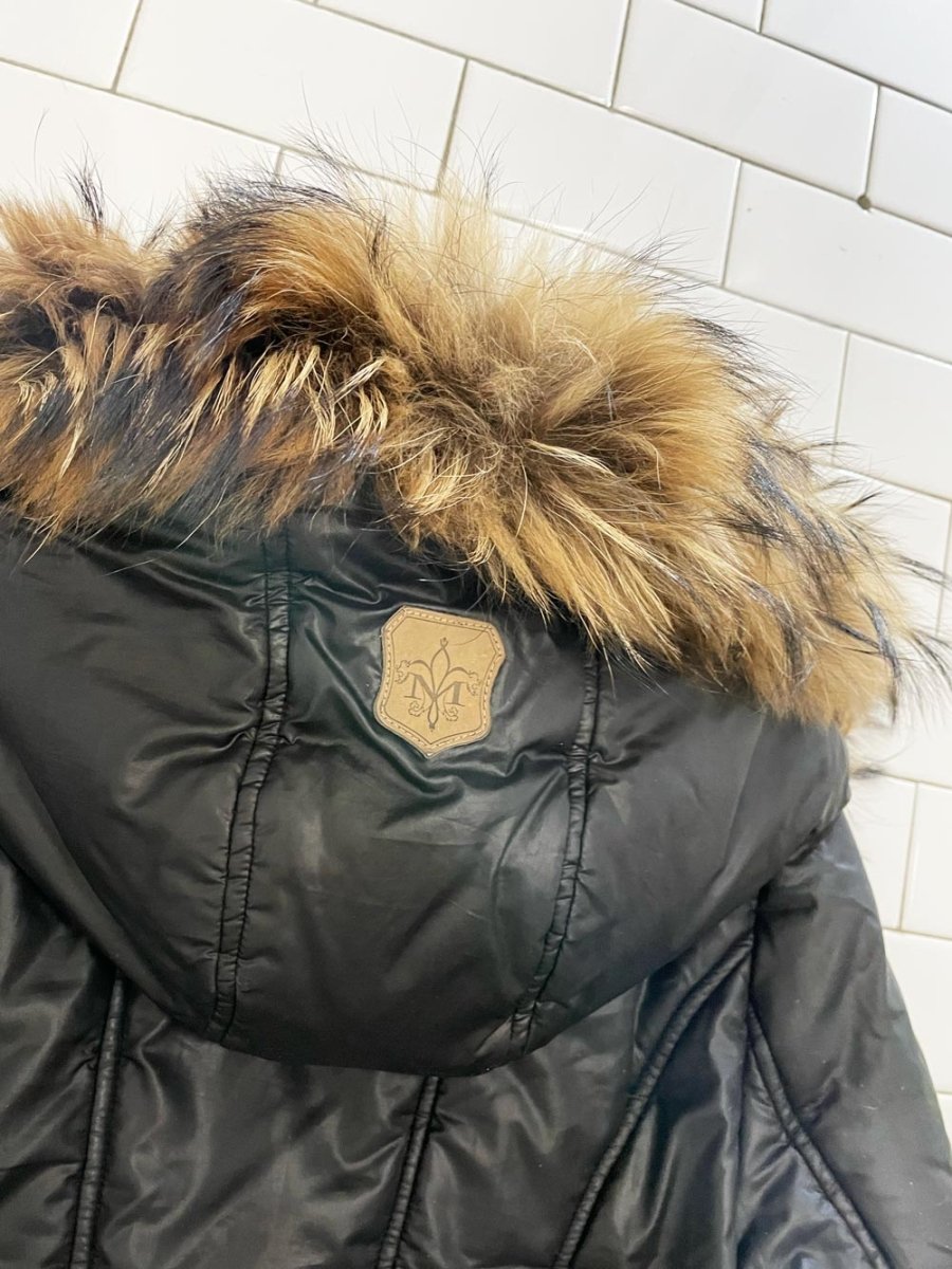 mackage down filled fur trim puffer parka - good market thrift store