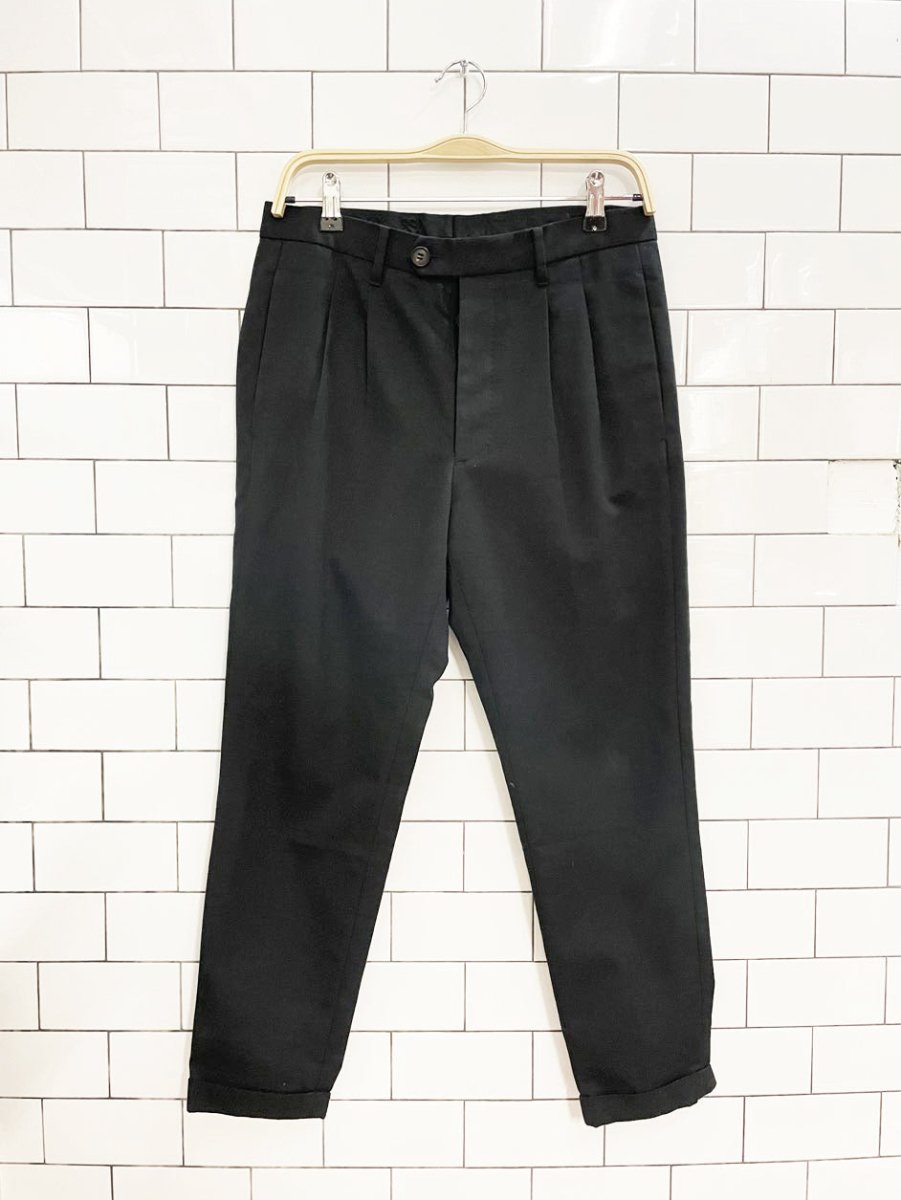 all saints wool blend pleated tapered trouser - good market thrift store