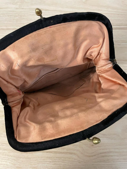 vintage 50s beaded velvet clutch - good market thrift store