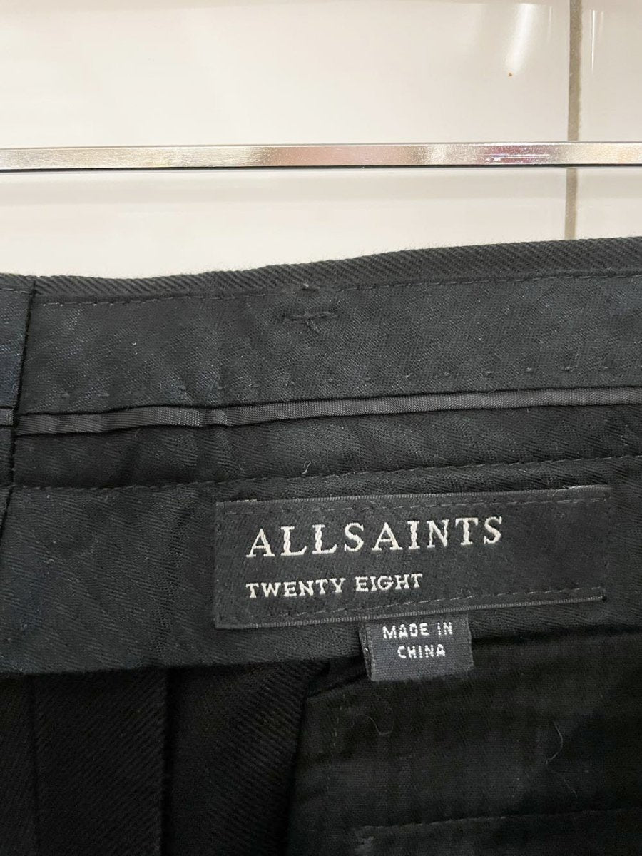 all saints wool blend pleated tapered trouser - good market thrift store