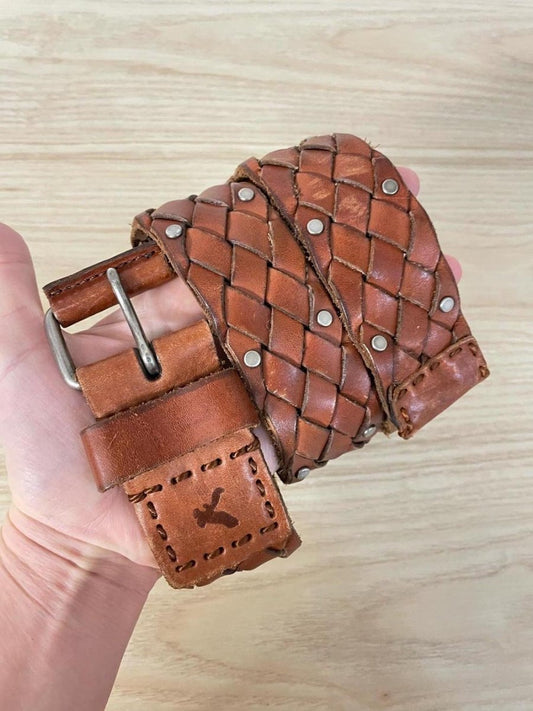 american eagle woven leather belt - good market thrift store