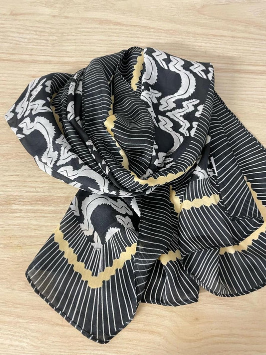 long satin hair / neck scarf - good market thrift store