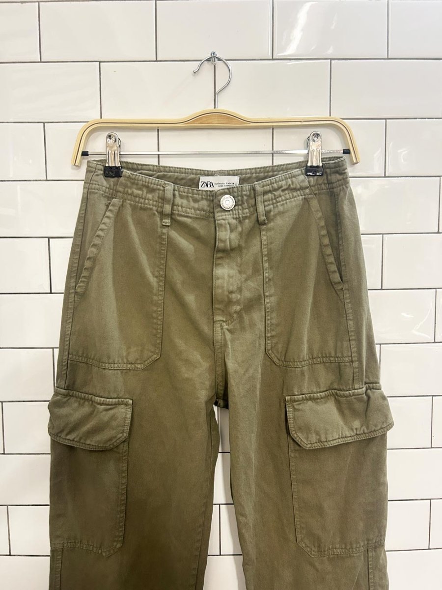 zara straight leg cargo pants - good market thrift store