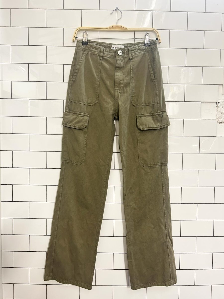 zara straight leg cargo pants - good market thrift store