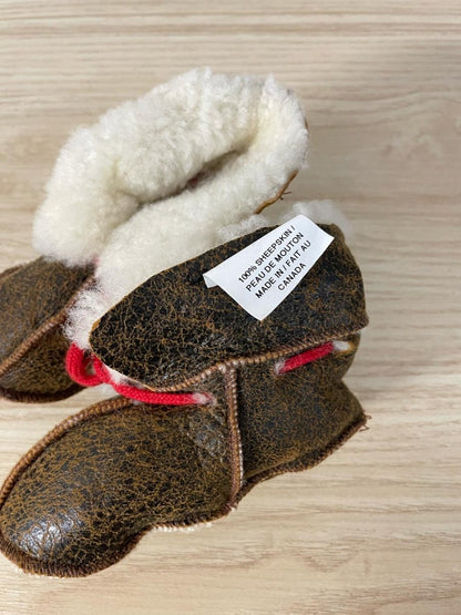made in canada shearling baby booties - good market thrift store