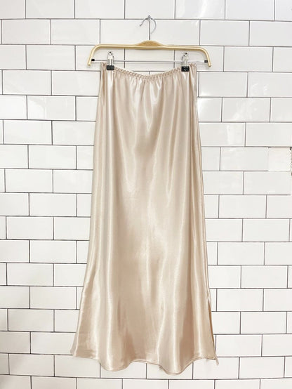 vintage unmentionables satin midi slip skirt - good market thrift store