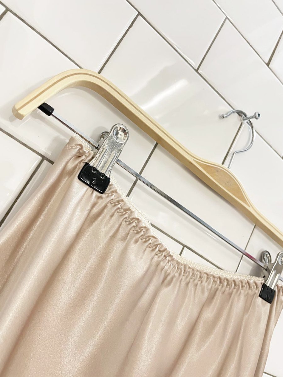 vintage unmentionables satin midi slip skirt - good market thrift store