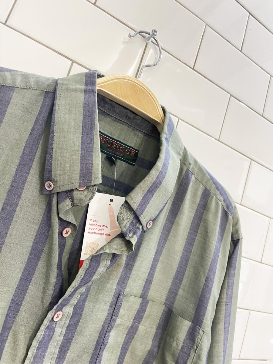 vintage 80s mcgregor striped boyfriend shirt - good market thrift store