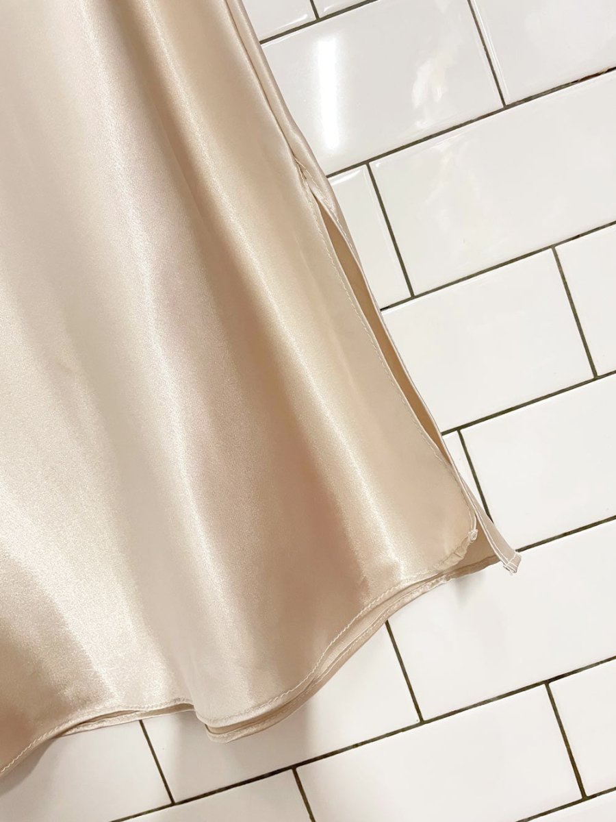 vintage unmentionables satin midi slip skirt - good market thrift store