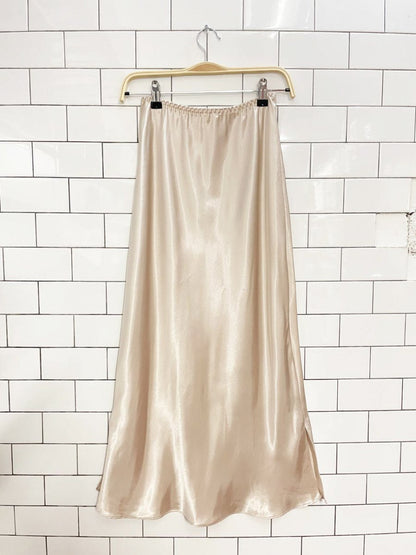 vintage unmentionables satin midi slip skirt - good market thrift store