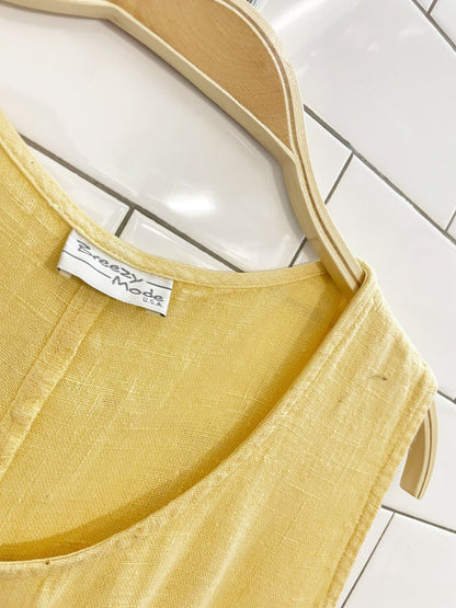 vintage 90s breezy mode usa linen maxi dress - good market thrift store