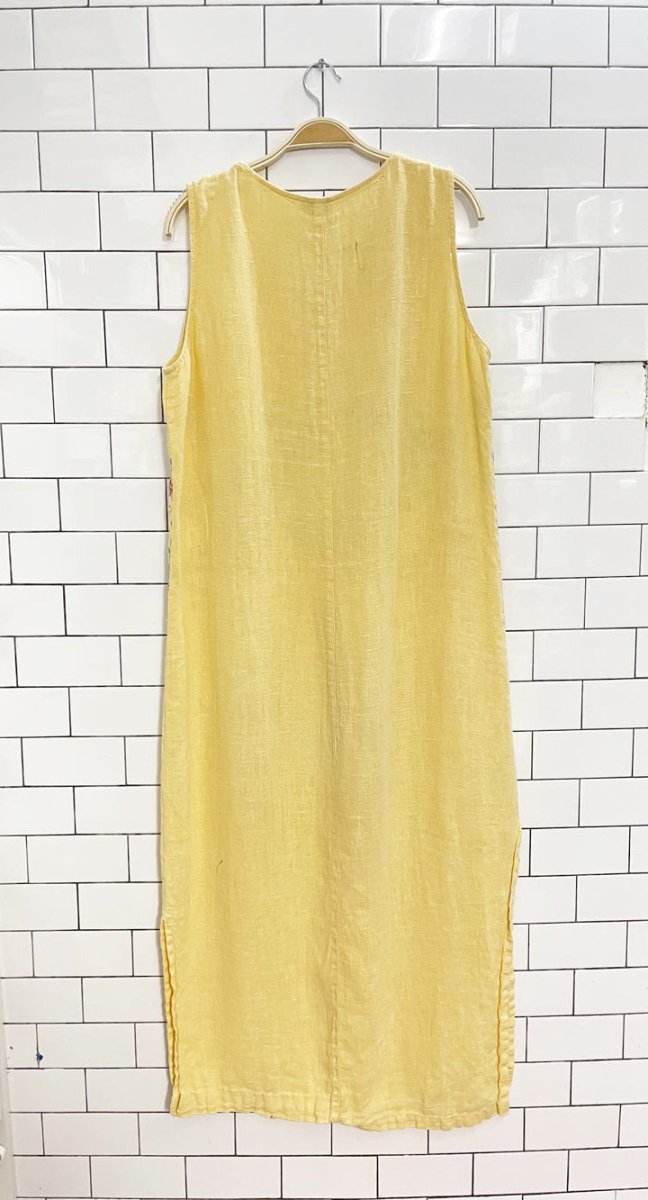 vintage 90s breezy mode usa linen maxi dress - good market thrift store