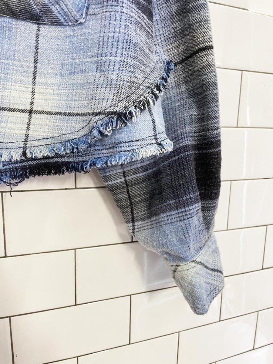 UO bdg joey cropped boxy flannel shirt - good market thrift store