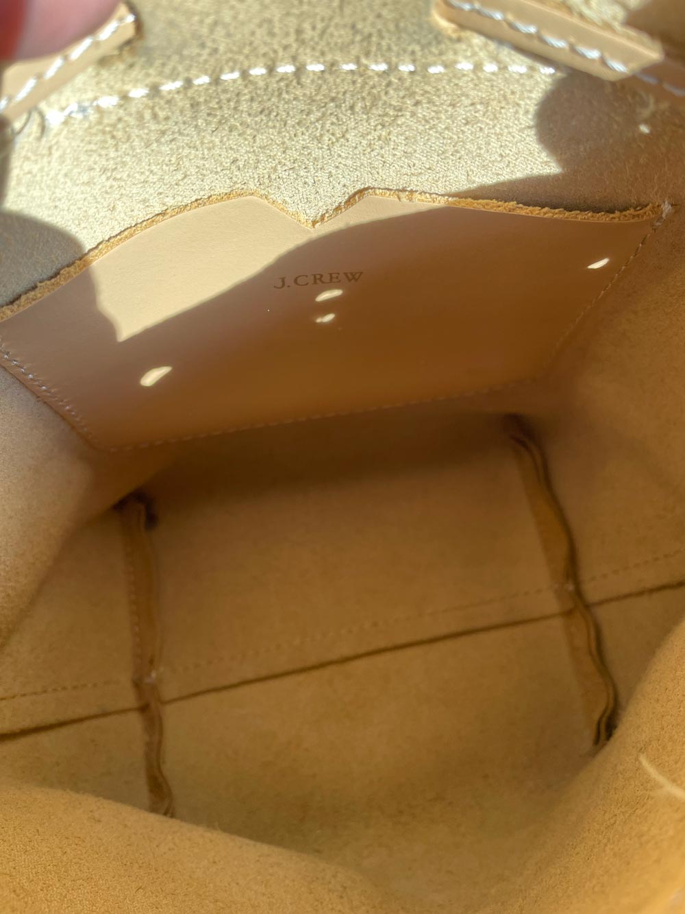 j crew tassel leather bucket bag