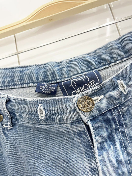 vintage 90s cherokee baggy long denim shorts - good market thrift store