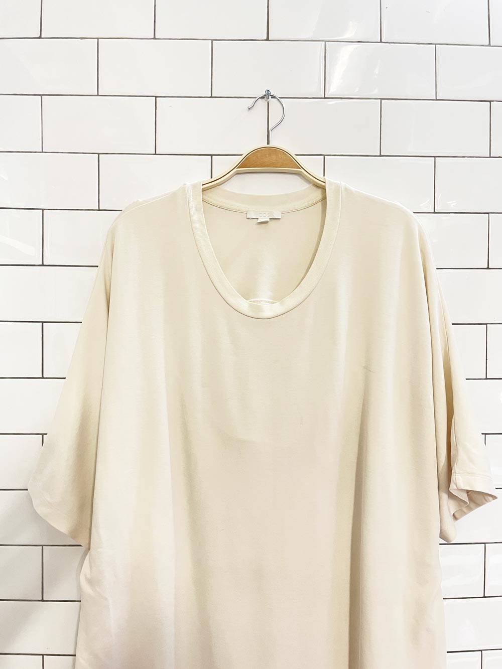 cos open back t-shirt midi dress - good market thrift store