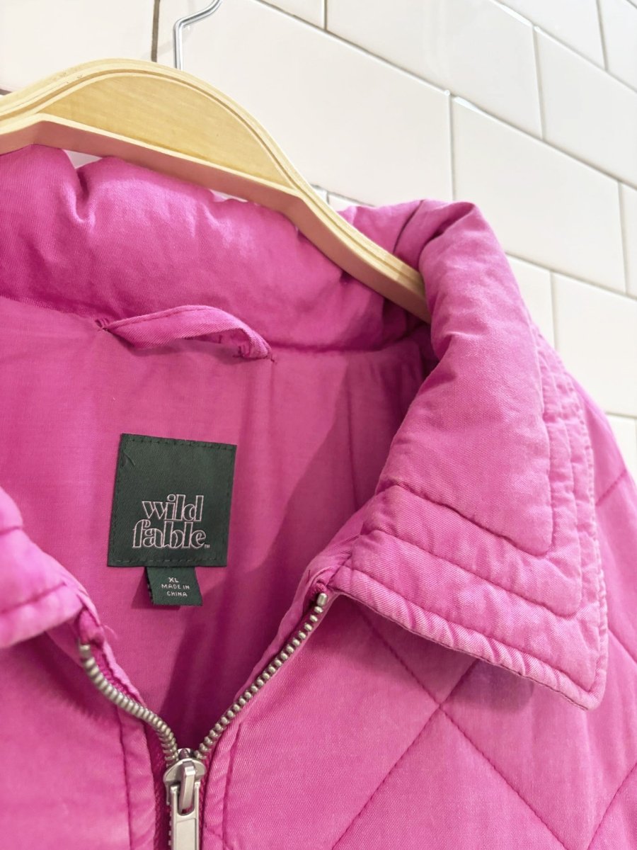 wild fable oversized quilted bomber jacket - good market thrift store