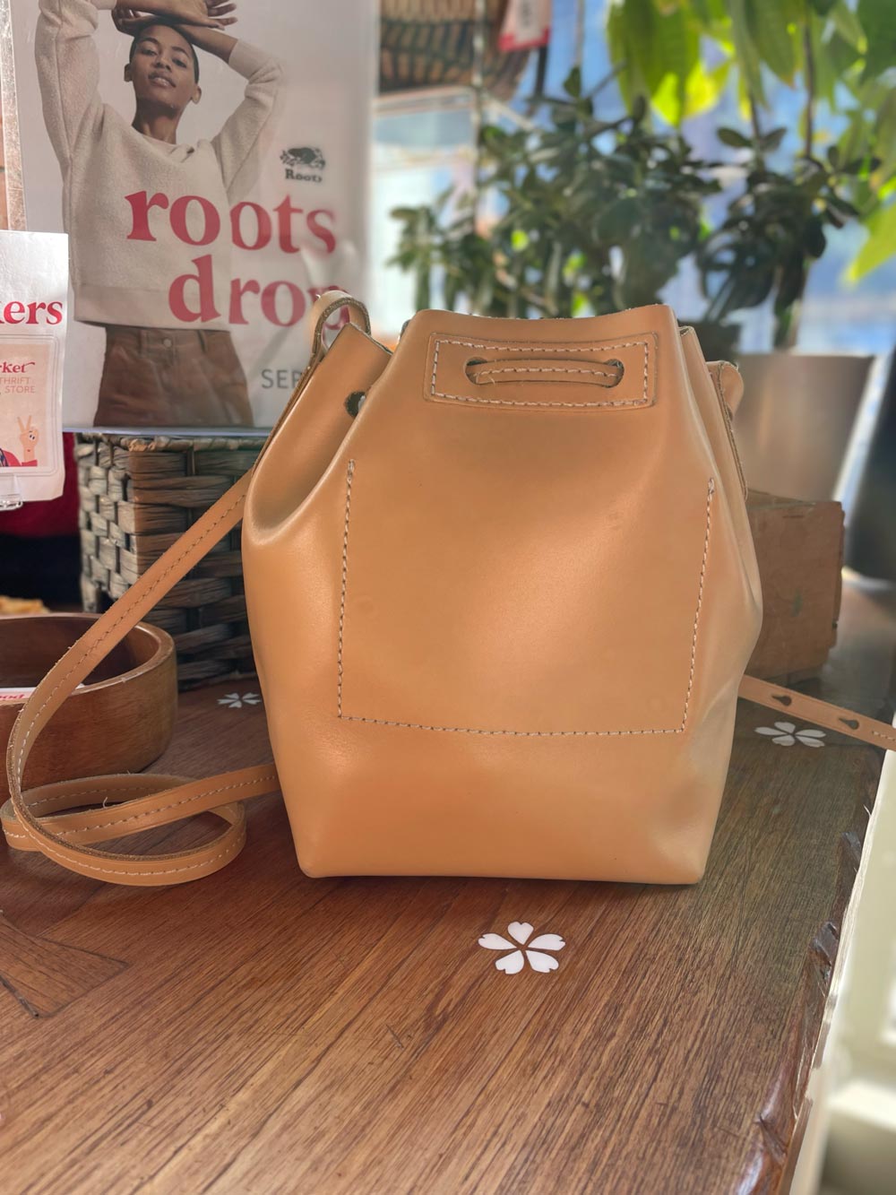 j crew tassel leather bucket bag