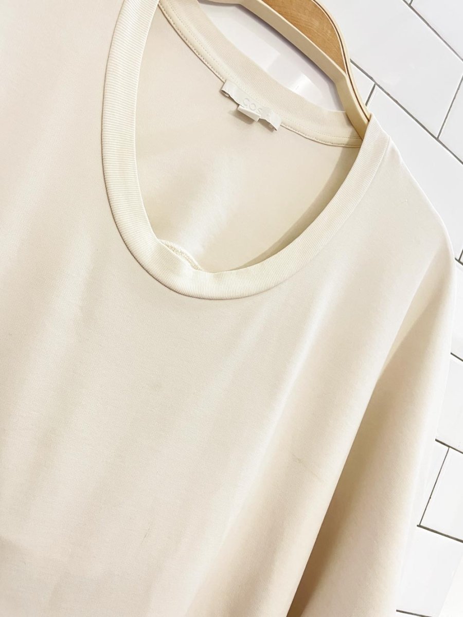 cos open back t-shirt midi dress - good market thrift store