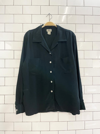 vintage 90s charori paris italy silk blouse - good market thrift store