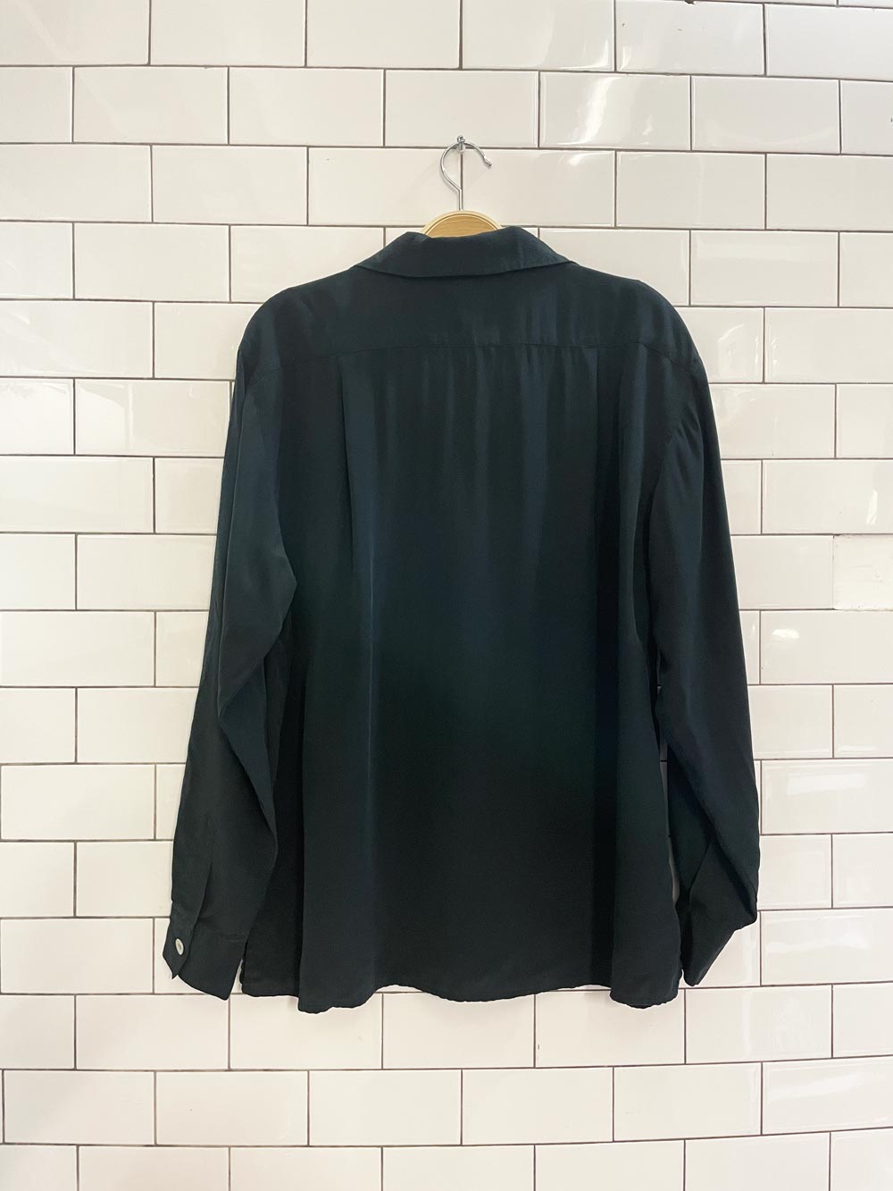 vintage 90s charori paris italy silk blouse - good market thrift store