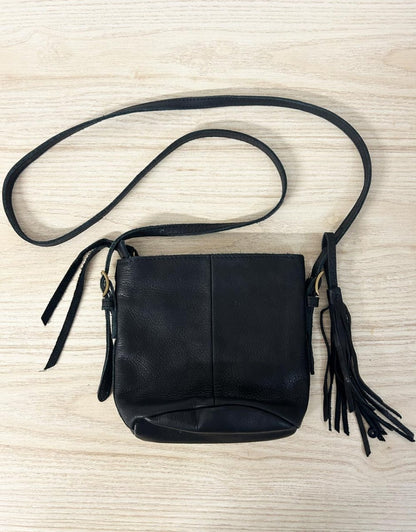 margot black leather fringe crossbody - good market thrift store