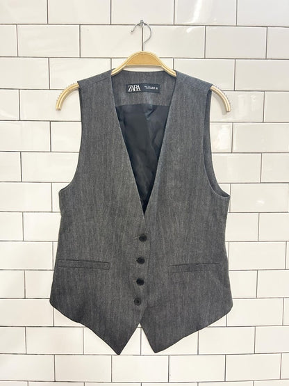 zara herringbone vest top - good market thrift store