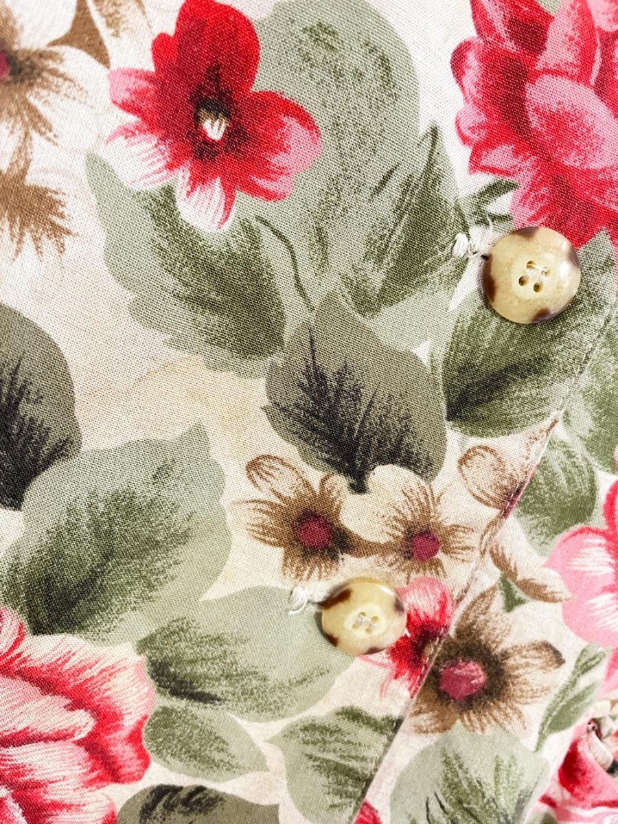 vintage 90s braemar floral linen vest top - good market thrift store